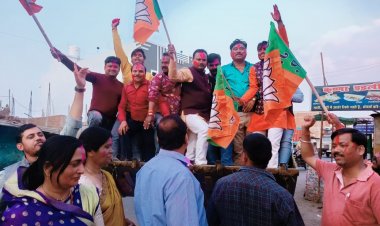 भाजपा की जीत के जश्न ने उमरिया जिले की फिजा को किया रंगीन
