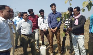 कमिश्नर के निर्देशन में धनुषघाट पर किया गया पौधारोपण