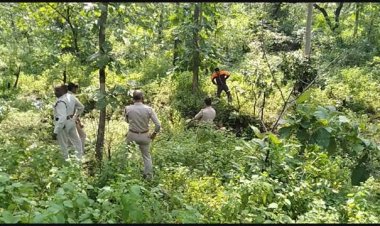 सन्दिग्ध परिस्थितियों में मिली इंसानी लाश, क्राइम सीन पर पुलिस