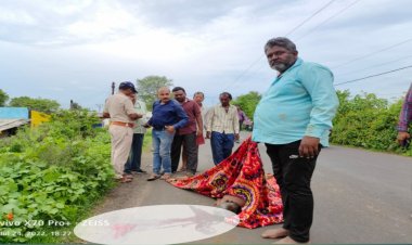 अज्ञात वाहन के रौंदने से बृद्ध की मौके पर हुई मौत