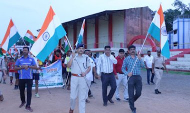हर घर तिरंगा अभियान को जन जन तक पहुँचाने  जिले में निकाली गई तिरंगा यात्रा