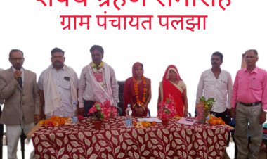 नवनिर्वाचित जिला पंचायत अध्यक्ष श्रीमती अनुजा पटेल के मुख्य आतिथ्य में  ग्राम पंचायत पलझा में सम्पन्न हुआ शपथ ग्रहण
