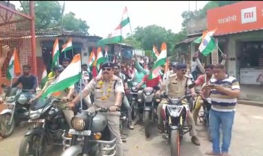 राष्ट्र प्रेम से ओत प्रोत  हर घर तिरंगा अभियान को लेकर  निकाली गई रैली