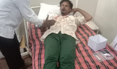 मामूली विवाद पर टांगी चली, घायल युवक को लाया गया अस्पताल