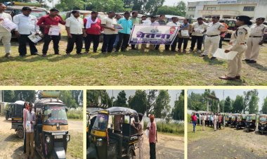 मानव दुर्व्यापार की रोकथाम हेतु चलाये जा रहे विशेष अभियान “चेतना” अंतर्गत पुलिस ने ऑटो चालको  को किया जागरुक 