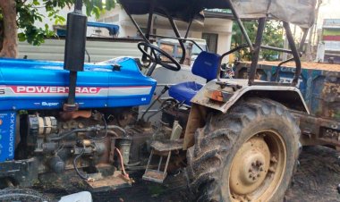 अवैध परिवहन करते रेत से भरा ट्रेक्टर जप्त