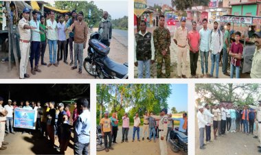 नशा मुक्ति अभियान को लेकर पुलिस ने अलग अलग जगहों पर दिलाई नशा मुक्ति  की शपथ