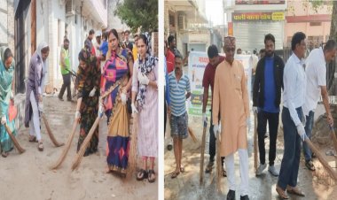 अध्यक्ष ने हाथ में झाड़ू थाम कर दिया स्वच्छता का संदेश