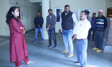 नवागत अपर कलेक्टर ने किया संयुक्त कलेक्ट्रेट भवन का निरीक्षण