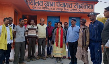 सीईओ जिला पंचायत ने ग्राम पंचायत पिपरिया , रथेली, रोहनिया मे विकास कार्याे का किया अवलोकन
