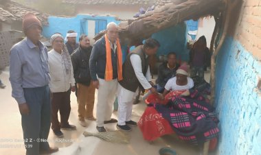विधायक  के द्वारा प्रदान की गई मृतक के परिवार को अंत्येष्टि राशि