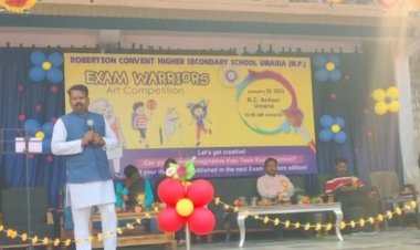 विधायक  की मौजूदगी में परीक्षा पर चर्चा के तहत आरसी स्कूल में एक्जाम वॉरियर्स आर्ट कंपटीशन संपन्न, जिले के प्रमुख स्कूलों के 5 सौ छात्रों ने लिया हिस्सा