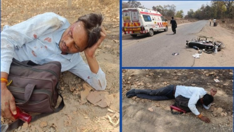 दुर्घटना पर दुर्घटना :  सड़क पर लहूलुहान युवक मिला, राहगीरों ने 108 से भेजा शहडोल