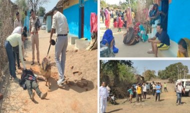 रात को निकला खलिहान,सुबह आदिवासी का मिला रक्तरंजित शव