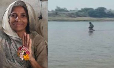 पानी पर चलकर सुर्खियों में आई महिला: मां नर्मदा की कथित अवतार महिला को पुलिस ने भेजा घर, कई दिनों से आशीर्वाद लेने पहुंच रहे थे लोग