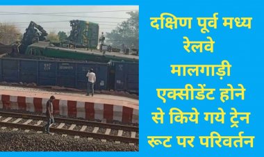 रूट अपडेट : मालगाड़ी एक्सीडेंट के कारण किये गये ट्रेन रूट में परिवर्तन