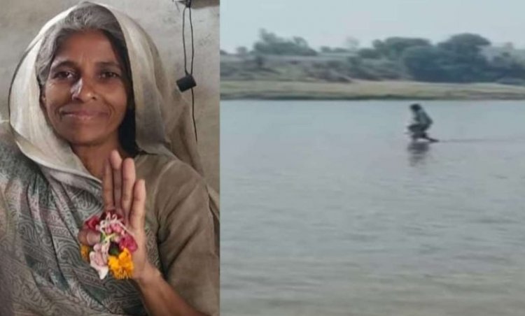 पानी पर चलकर सुर्खियों में आई महिला: मां नर्मदा की कथित अवतार महिला को पुलिस ने भेजा घर, कई दिनों से आशीर्वाद लेने पहुंच रहे थे लोग