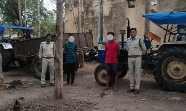 पुलिस ने अवैध उत्खनन और परिवहन के विरूद्ध की कार्यवाही