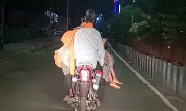 फिर से आई शर्मसार करने वाली तस्वीर,  अस्पताल ने नहीं दिया शव वाहन तो बेबस पिता बाइक पर लाश रखकर निकल पड़ा, फिर..