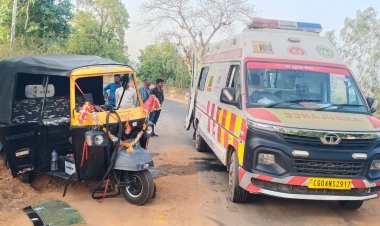 अस्पताल आ रहे मरीज रास्ते मे ही हुए हादसे का शिकार