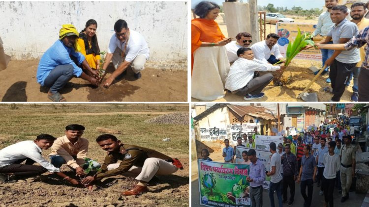 विष्व पर्यावरण दिवस के अवसर पर जिला मुख्यालय सहित जिले भर में आयोजित किए गए  वृक्षारोपण के कार्यक्रम