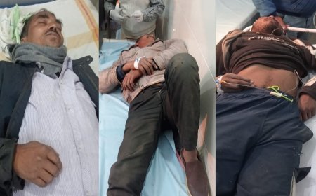 अनियंत्रित पिकअप पलटी,  कई लोग हुए घायल