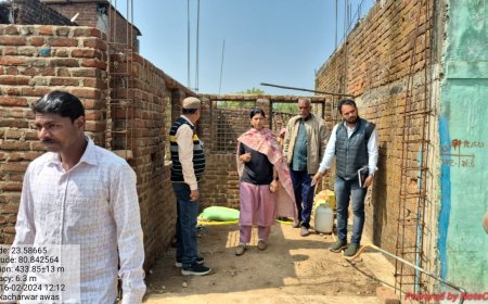 जिला पंचायत सीईओ ने किया आवास योजना  का निरीक्षण