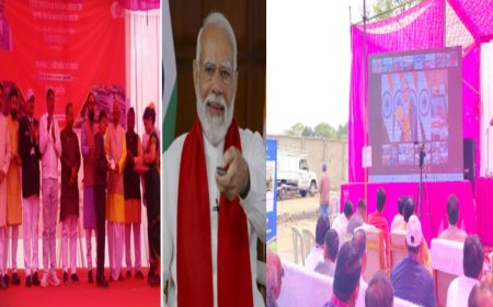 पीएम मोदी  ने रेलवे स्टेशन का नवीनीकरण और चंदिया फाटक में क्रॉसिंग ओवर ब्रिज का किया  वर्चुअल भूमिपूजन