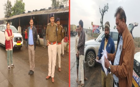 कलेक्टर की मौजूदगी में RTO, खनिज और यातायात विभाग की ताबड़तोड़ कार्यवाही