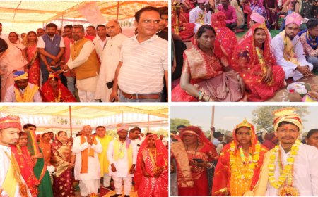 मुख्यमंत्री कन्या विवाह योजना में सामूहिक विवाह सम्मेलन संपन्न