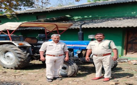 अवैध रेत परिवहन वाहन सहित जप्त