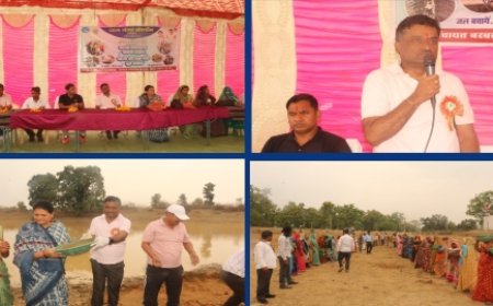 जल गंगा अभियान के तहत ग्राम बरसबपुर के खेरमाता तालाब में श्रमदान कार्यक्रम संपन्न