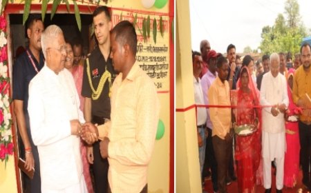 डोंडका ग्राम में बाबी बैगा के घर पहुंचकर मान. राज्यपाल ने जानी हकीकत