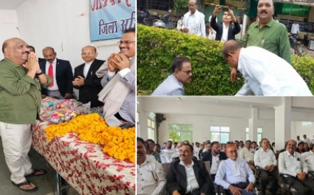 सेवानिवृत्ति न्यायाधीश महेंद्र सिंह तोमर का अधिवक्ता संघ ने किया सम्मान