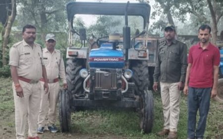 अवैध रेत उत्खनन पर हुई कार्यवाही