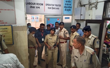 पुलिस अधीक्षक  ने जिला अस्पताल का किया निरीक्षण,  सुरक्षा व्यवस्था को लेकर दिए दिशा निर्देश