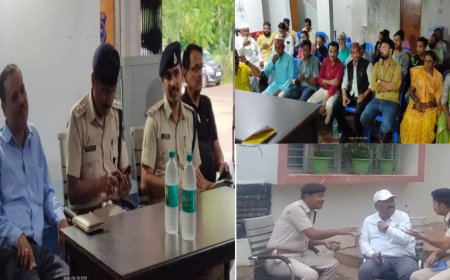 आपसी भाईचारा के साथ मिलजुलकर मनाये त्यौहार, थाना परिसर में शांति समिति की बैठक सम्पन्न