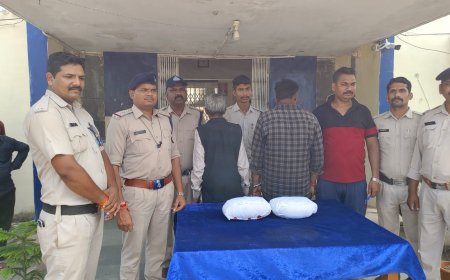 बस में  गांजे का परिवहन कर रहे 02 आरोपियों को पुलिस ने धर दबोचा