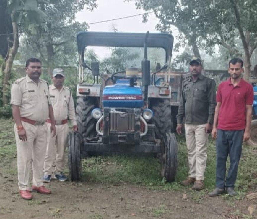 अवैध रेत उत्खनन पर हुई कार्यवाही