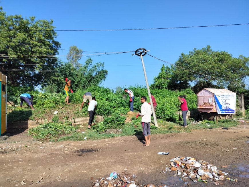 स्वच्छता ही सेवा अभियान के तहत युवाओं ने चलाया  स्वच्छता अभियान