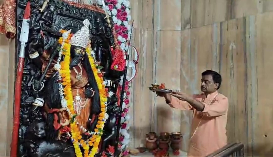 कलेक्टर ने मां विरासिनी की पूजा अर्चना कर  किया घट स्थापना