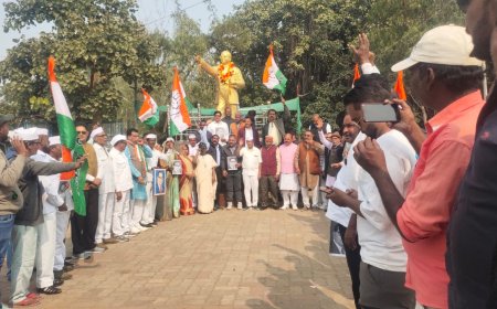 कांग्रेस ने निकाला डॉ. अंबेडकर सम्मान मार्च