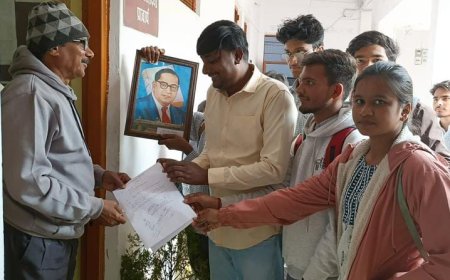 एनएसयूआई ने की मांग महाविद्यालय में डॉ. भीमराव अंबेडकर प्रतिमा के स्थापना की