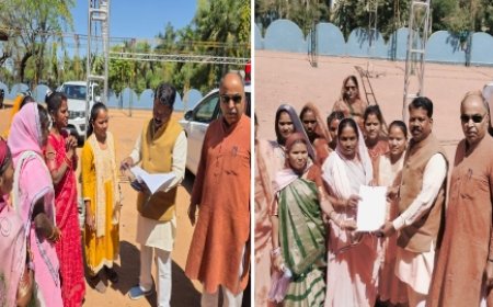 हो रहे अन्याय को लेकर महिलाओं ने सौपा ज्ञापन