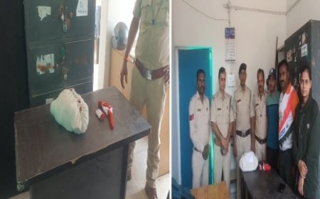 पुलिस ने 35 सीसी प्रतिबंधित सिरप एवं एक देसी कट्टा चार जिंदा कारतूस के साथ आरोपी को किया गिरफ्तार