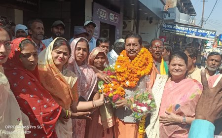 नव नियुक्त भाजपा जिला अध्यक्ष का हुआ भव्य स्वागत