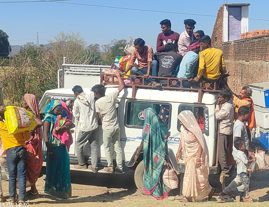 हद हो गई पार,  नियम की उड़ रही धज्जियां, दौड़ रहे ओभरलोड सवारी वाहन