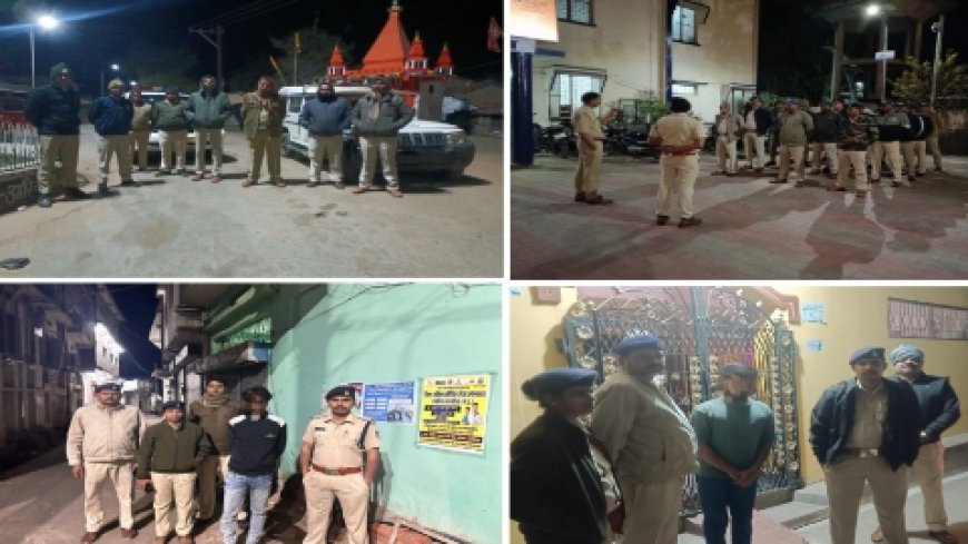 पुलिस ने कॉम्बिंग गस्त अभियान चलाकर की वारंटियों की धरपकड़, गुंडा-बदमाशो की चैंकिंग