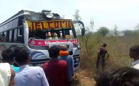 हुए बस हादसे में सोलह वर्षीय युवती घायल, बड़ा हादसा टला