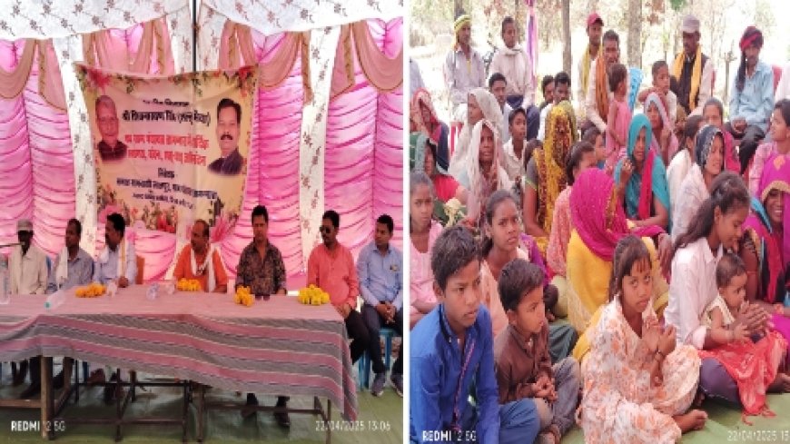 नर्मद सिंह के नाम स्वागत गेट और आकाशकोट के मोहन तालाब घाट के निर्माण कार्य का विधायक शिवनारायण ने किया भूमि पूजन